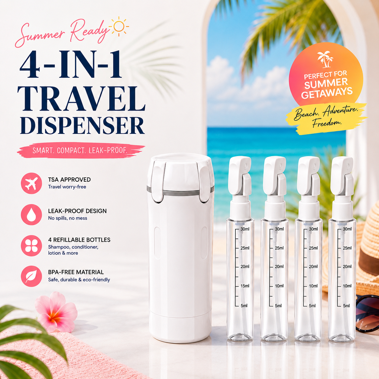 4-in-1 Travel Dispenser